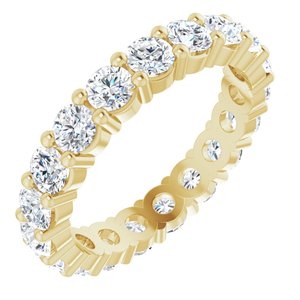 10K Yellow Gold 2 1/4 CTW Natural Diamond Eternity Band Size 6.5