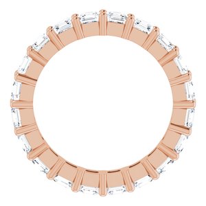 14K Rose Gold 3 1/5 CTW Lab-Grown Diamond Eternity Band Size 6.5