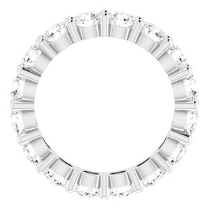14K White Gold 3 7/8 CTW Lab-Grown Diamond Eternity Band Size 6.5