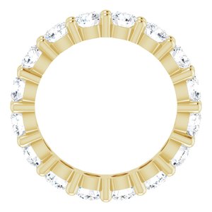 14K Yellow Gold 3 7/8 CTW Lab-Grown Diamond Eternity Band Size 6.5