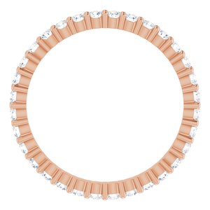 10K Rose Gold 5/8 CTW Natural Diamond Eternity Band Size 6.5