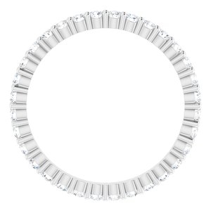 14K White Gold 5/8 CTW Lab-Grown Diamond Eternity Band Size 6.5