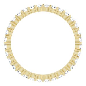 14K Yellow Gold 5/8 CTW Lab-Grown Diamond Eternity Band Size 6.5