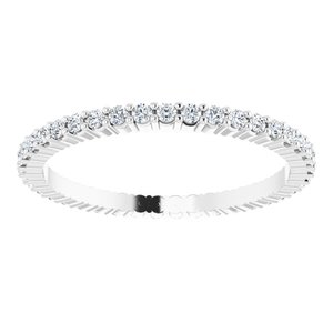 10K White Gold 1/3 CTW Lab-Grown Diamond Eternity Band Size 6.5