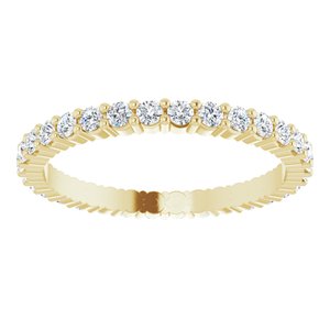 14K Yellow Gold 5/8 CTW Lab-Grown Diamond Eternity Band Size 6.5