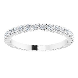 14K White Gold 5/8 CTW Lab-Grown Diamond Eternity Band Size 6.5