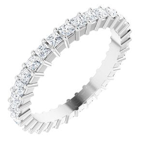 Platinum 1 1/8 CTW Natural Diamond Eternity Band Size 6