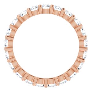 14K Rose Gold 1 1/2 CTW Lab-Grown Diamond Eternity Band Size 6.5