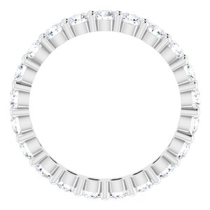 14K White Gold 1 1/2 CTW Lab-Grown Diamond Eternity Band Size 6.5