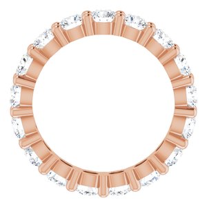10K Rose Gold 2 1/2 CTW Natural Diamond Eternity Band Size 6.5