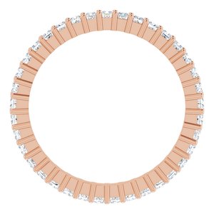 10K Rose Gold 3/4 CTW Natural Diamond Eternity Band Size 6.5
