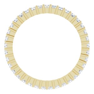 10K Yellow Gold 3/4 CTW Natural Diamond Eternity Band Size 6.5