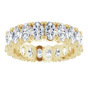 10K Yellow Gold 5 1/5 CTW Natural Diamond Eternity Band Size 6.5