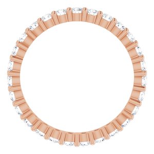 10K Rose Gold 3/4 CTW Lab-Grown Diamond Eternity Band Size 5.75