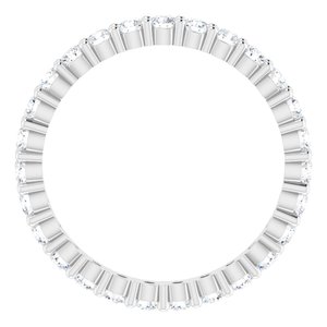 10K White Gold 3/4 CTW Lab-Grown Diamond Eternity Band Size 5.75