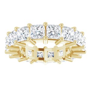10K Yellow Gold 6 3/8 CTW Natural Diamond Eternity Band Size 6
