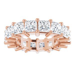 10K Rose Gold 6 3/8 CTW Lab-Grown Diamond Eternity Band Size 6