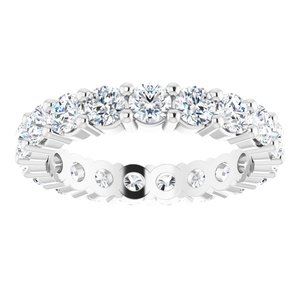 10K White Gold 2 1/4 CTW Natural Diamond Eternity Band Size 6.5