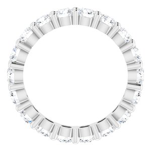10K White Gold 2 1/6 CTW Natural Diamond Eternity Band Size 5.75
