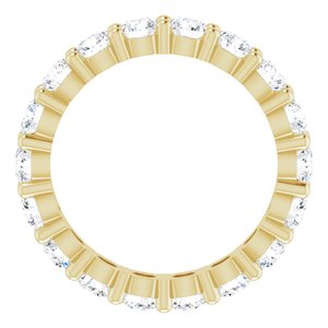 10K Yellow Gold 2 1/6 CTW Natural Diamond Eternity Band Size 5.75