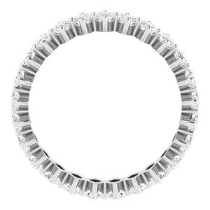 14K White Gold 2 1/3 CTW Natural Diamond Eternity Band Size 6.5