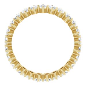 14K Yellow Gold 2 1/3 CTW Natural Diamond Eternity Band Size 6.5