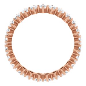 14K Rose Gold 2 1/3 CTW Natural Diamond Eternity Band Size 6.5