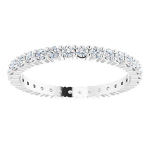 10K White Gold 5/8 CTW Lab-Grown Diamond Eternity Band Size 6.75