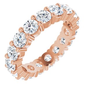 10K Rose Gold 4 CTW Natural Diamond Eternity Band Size 6.75