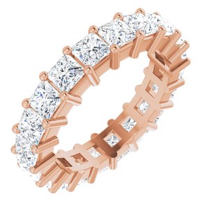 10K Rose Gold 4 CTW Lab-Grown Diamond Eternity Band Size 6.75