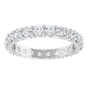 10K White Gold 1 1/2 CTW Natural Diamond Eternity Band Size 7