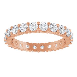 10K Rose Gold 1 1/2 CTW Lab-Grown Diamond Eternity Band Size 7