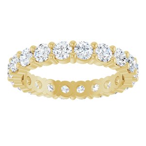 10K Yellow Gold 1 3/4 CTW Natural Diamond Eternity Band Size 7