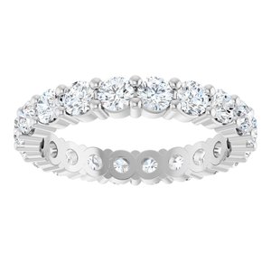10K White Gold 1 3/4 CTW Natural Diamond Eternity Band Size 7