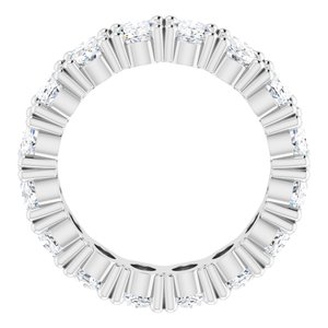14K White Gold 6 CTW Natural Diamond Eternity Band Size 6.5