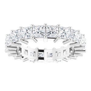 10K White Gold 4 CTW Lab-Grown Diamond Eternity Band Size 6.5