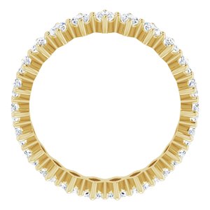 14K Yellow Gold 3 CTW Natural Diamond Eternity Band Size 6.5