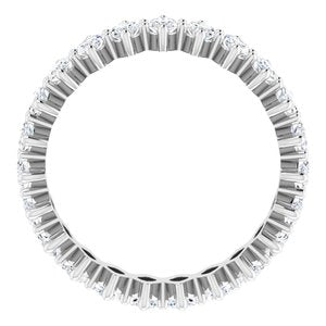 14K White Gold 3 CTW Natural Diamond Eternity Band Size 6.5
