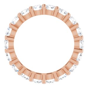 10K Rose Gold 2 1/6 CTW Natural Diamond Eternity Band Size 5.25