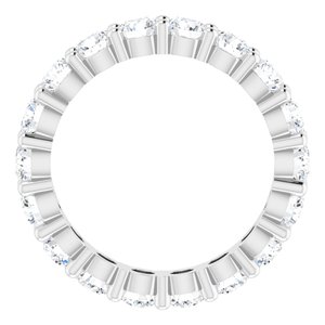 10K White Gold 2 1/6 CTW Natural Diamond Eternity Band Size 5.25