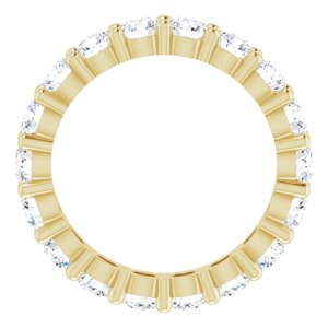10K Yellow Gold 2 1/6 CTW Natural Diamond Eternity Band Size 5.25