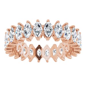 14K Rose Gold 2 1/5 CTW Natural Diamond Eternity Band Size 5.5