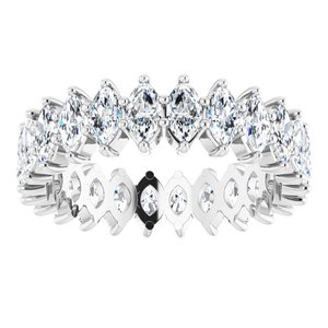 14K White Gold 2 1/5 CTW Natural Diamond Eternity Band Size 5.5
