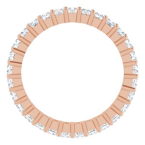 10K Rose Gold 1 1/3 CTW Natural Diamond Eternity Band Size 6.25