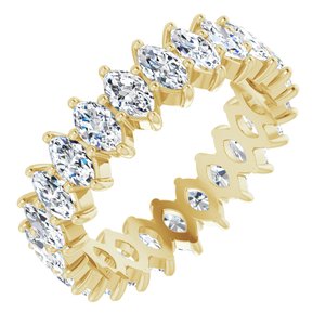 14K Yellow Gold 3 CTW Natural Diamond Eternity Band Size 6.5