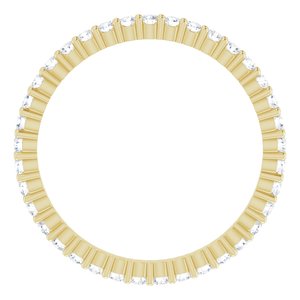 10K Yellow Gold 1/2 CTW Natural Diamond Eternity Band Size 6.75