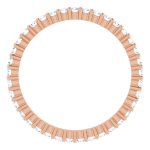 10K Rose Gold 1/2 CTW Natural Diamond Eternity Band Size 6.75