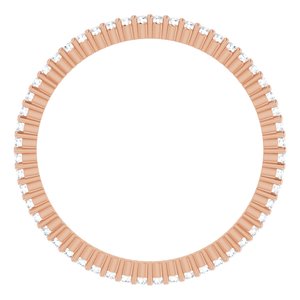 10K Rose Gold 1/5 CTW Lab-Grown Diamond Eternity Band Size 6.75