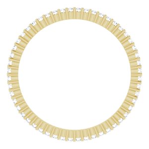 10K Yellow Gold 1/5 CTW Natural Diamond Eternity Band Size 6.75