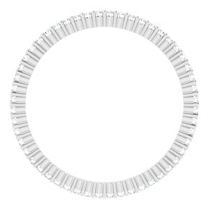 10K White Gold 1/5 CTW Lab-Grown Diamond Eternity Band Size 6.75